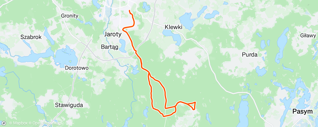 Map of the activity, Afternoon Gravel Ride