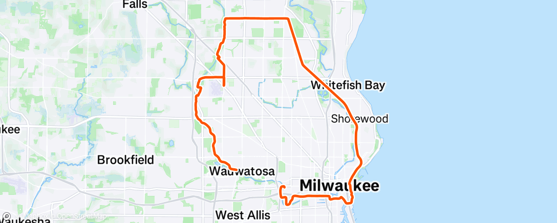 Map of the activity, Lunch Ride