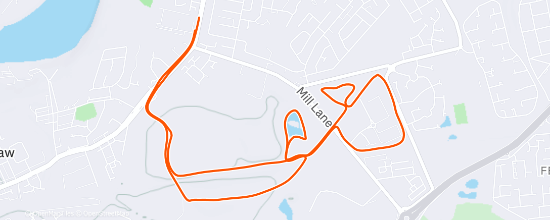 Map of the activity, Afternoon Run