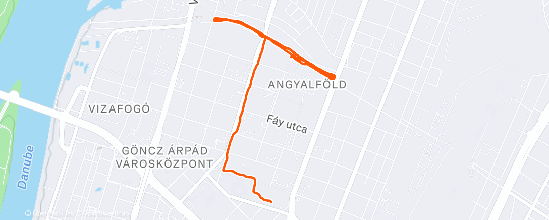 Map of the activity, Morning Run