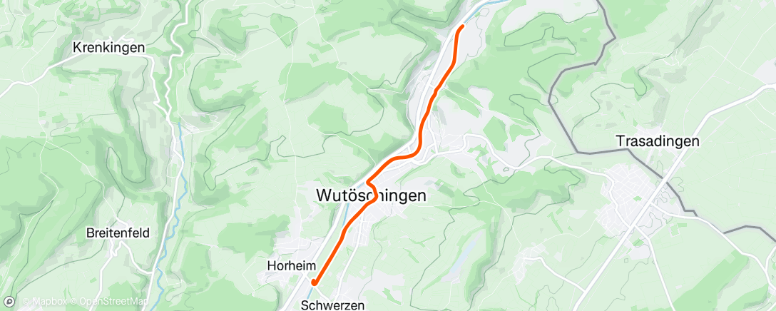 Map of the activity, Lauf am Morgen