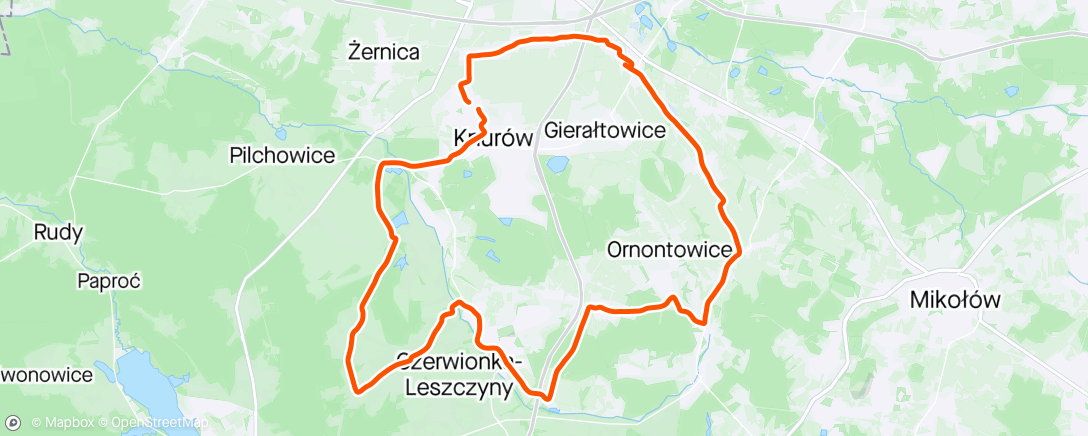 Map of the activity, #037/24 Ramża & Przyszowice ride