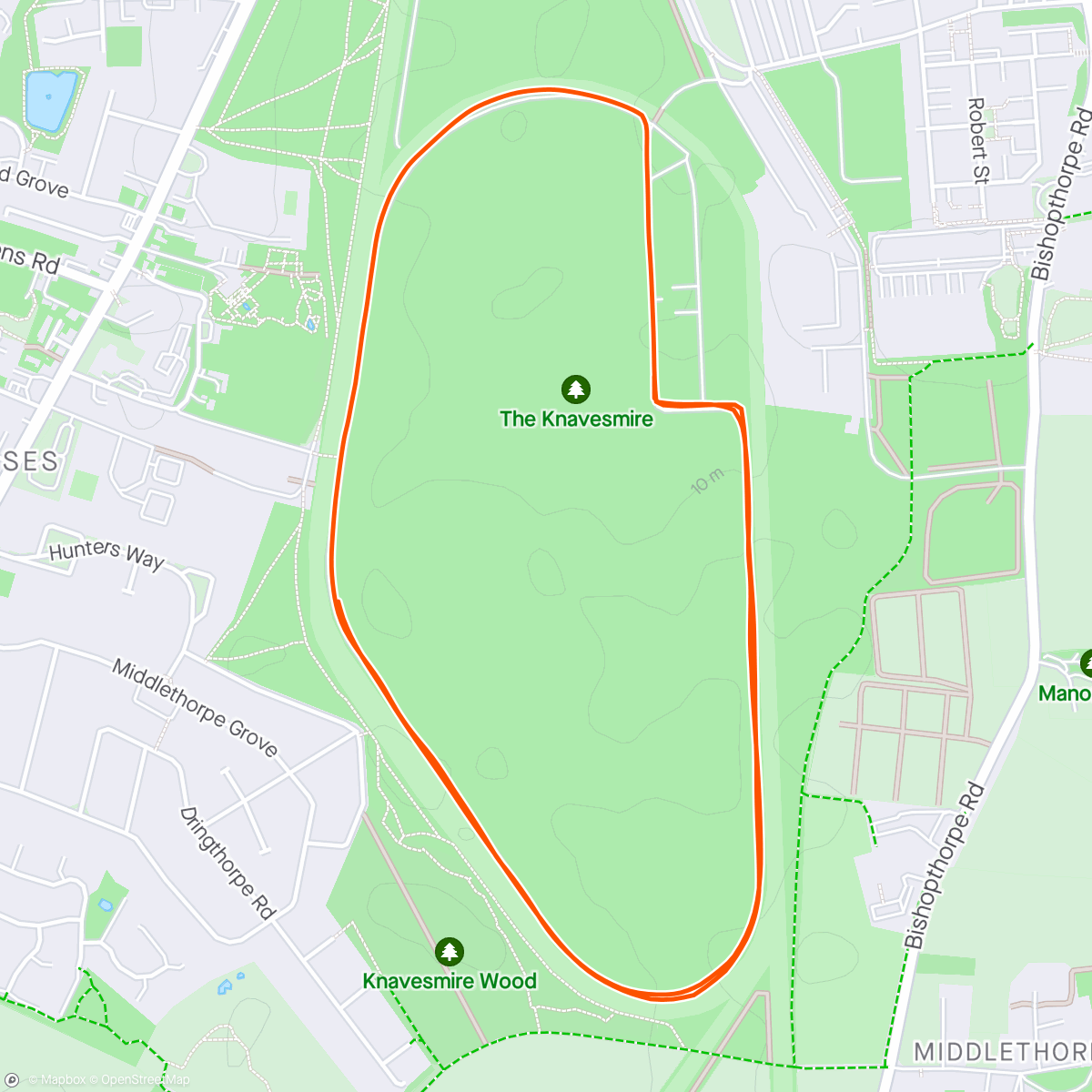 Map of the activity, York parkrun