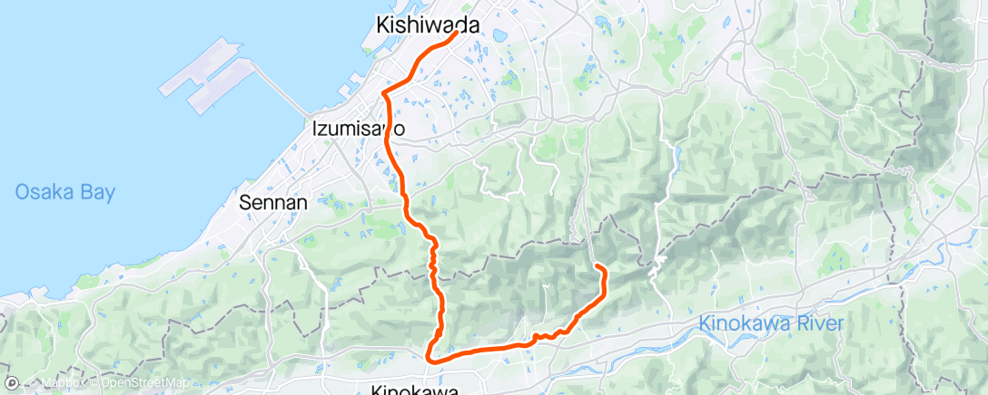 Map of the activity, 夜 サイクリング