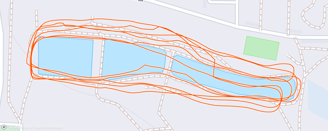 Map of the activity, Evening Run