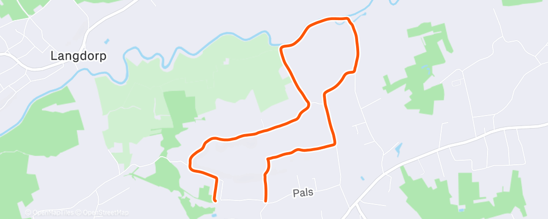 Map of the activity, Namiddagwandeling