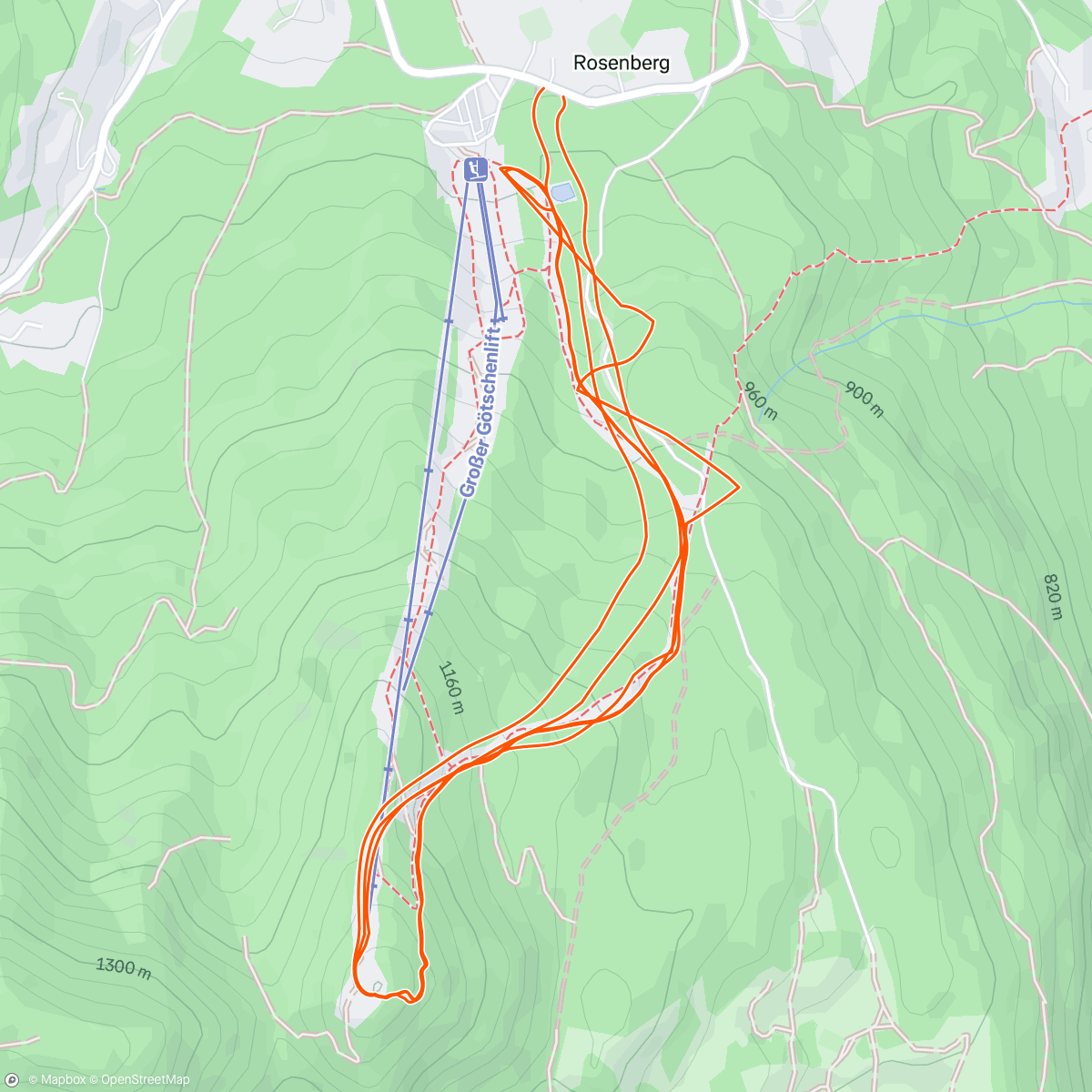 Map of the activity, Wanderung am Morgen