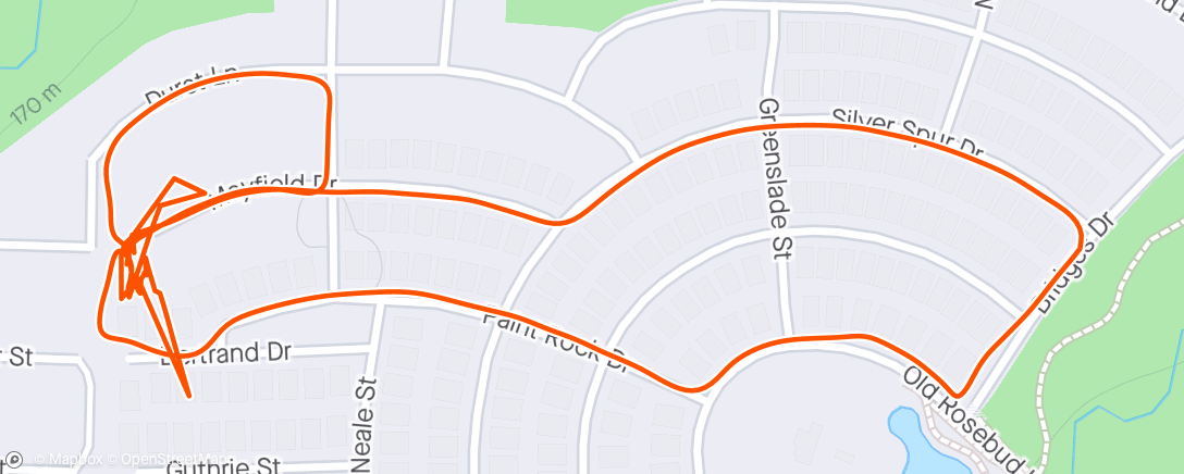 Map of the activity, Fat tire (new bb) test