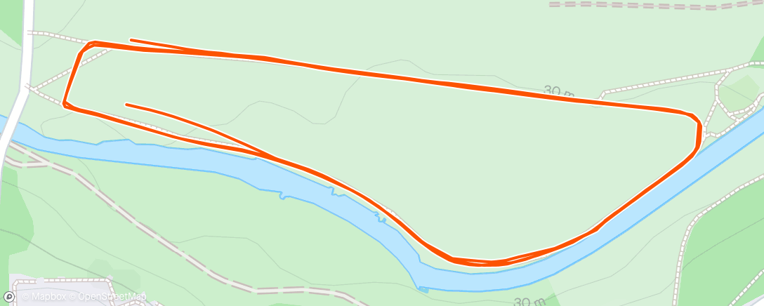 Mapa de la actividad, Pastures Parkrun