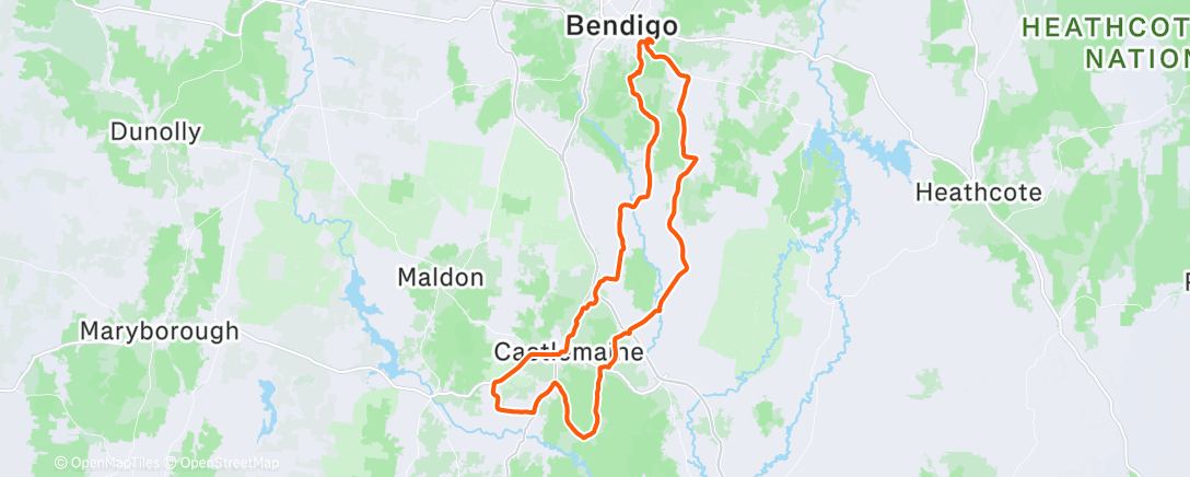 Map of the activity, Morning Ride