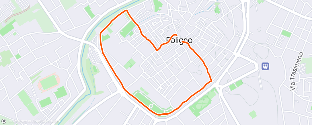 Map of the activity, Duathlon Sprint Foligno Run 2