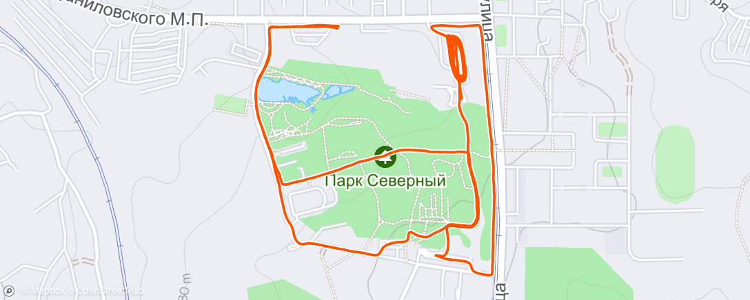 Map of the activity, Утренний забег