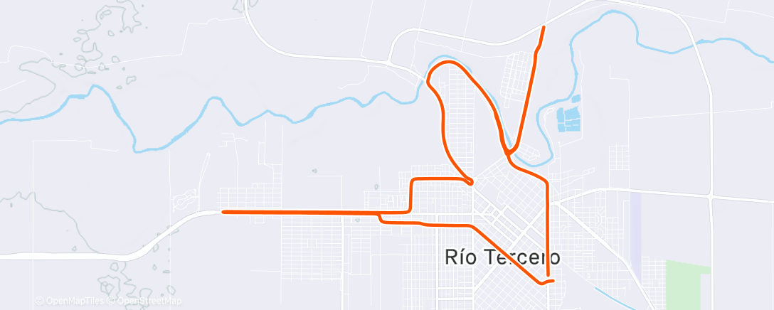 Карта физической активности (Vuelta ciclista por la tarde)