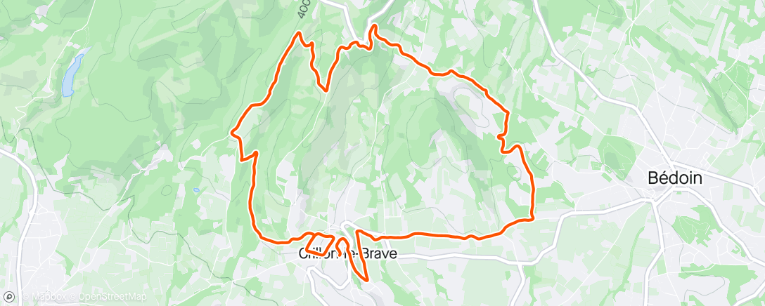 Map of the activity, Trail des  Braves à Crillon