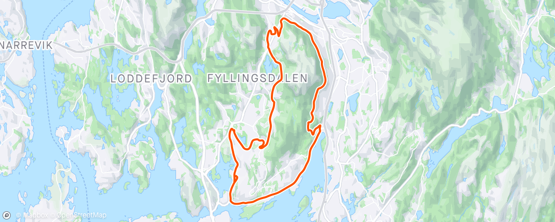 Map of the activity, Løvstien/ Løvstakken