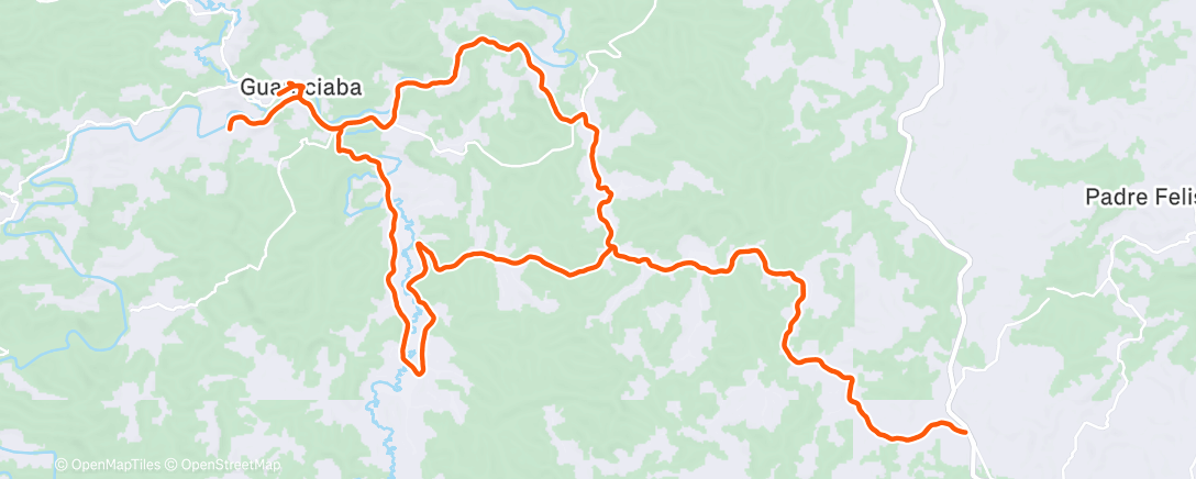 Map of the activity, Pedalada de mountain bike matinal