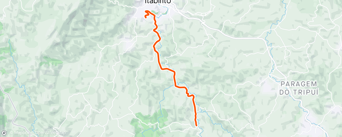 Mapa da atividade, Pedalada de mountain bike matinal