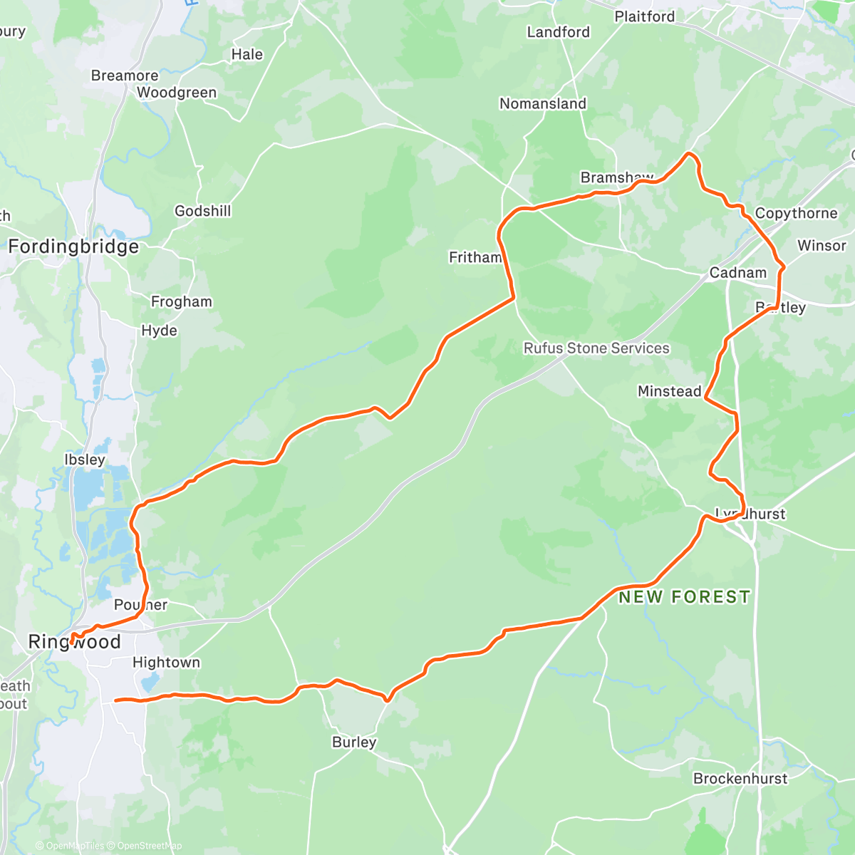 Карта физической активности (Lunch Ride)