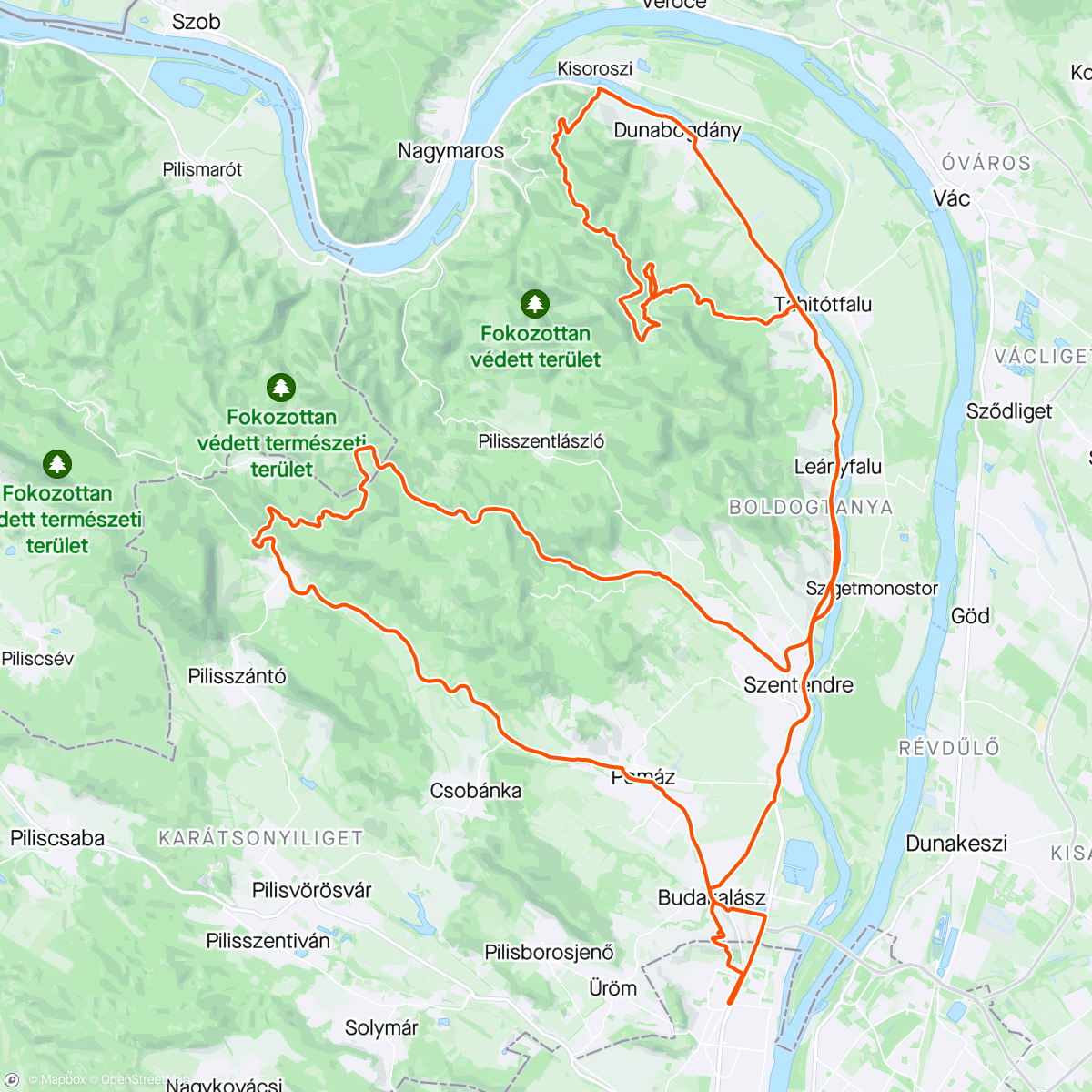 Map of the activity, Pilisi önszivatás