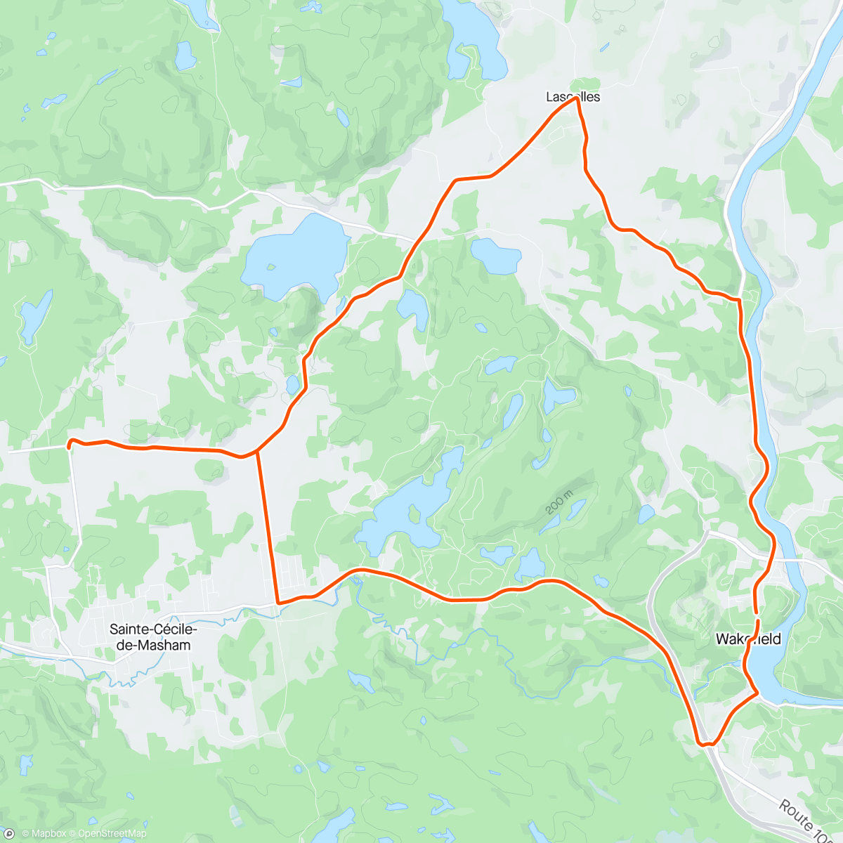 Map of the activity, On the Actual Road - Country Loop!