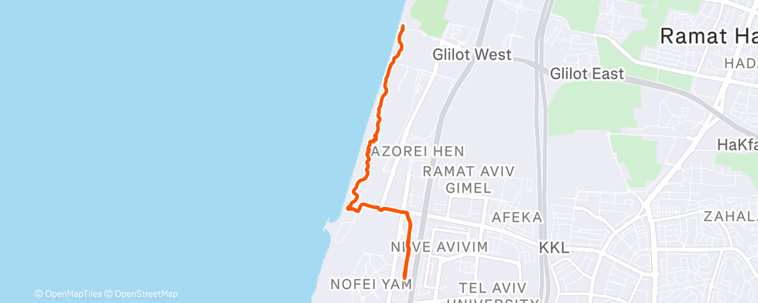 Map of the activity, Morning Run