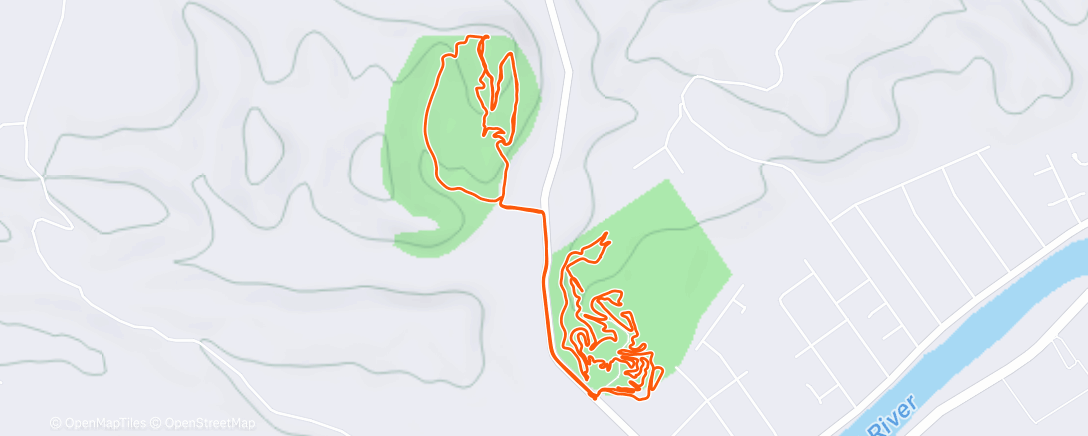 Map of the activity, Afternoon Mountain Bike Ride