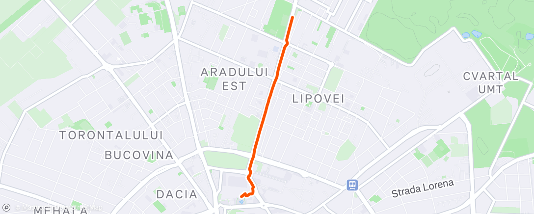 Map of the activity, Evening Walk