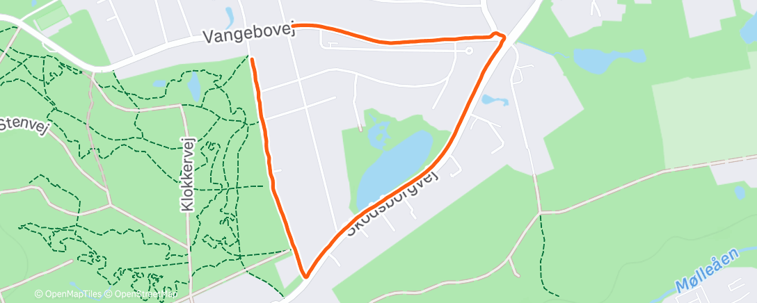 Map of the activity, Sunday Afternoon Run