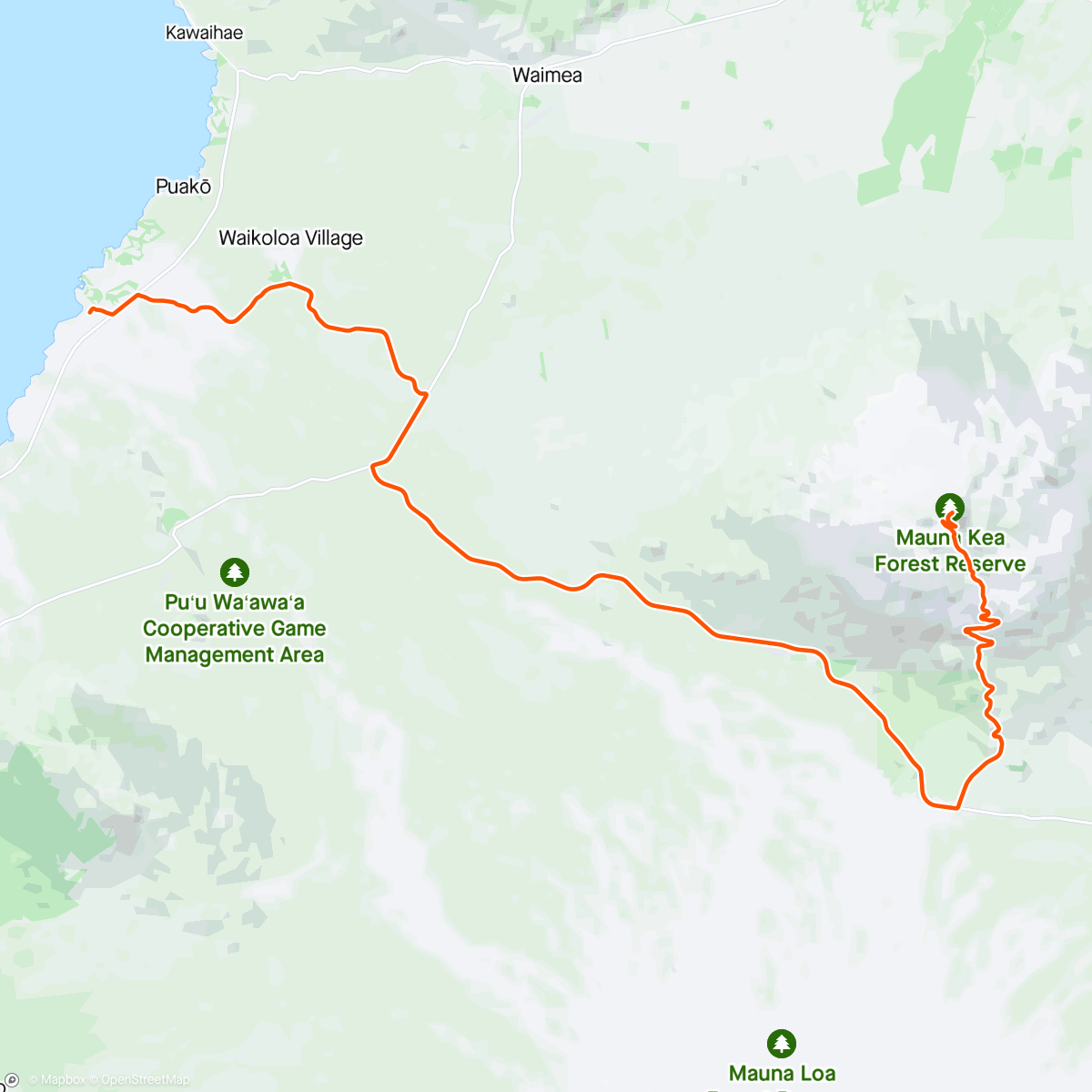 Map of the activity, Mauna Kea!