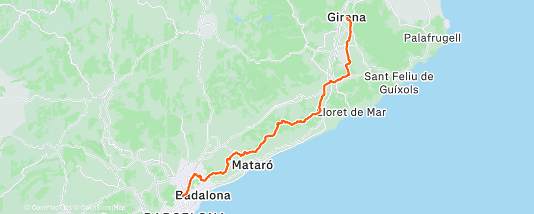 Map of the activity, Del VELODROM de Horta BCN a Girona 💫🔥