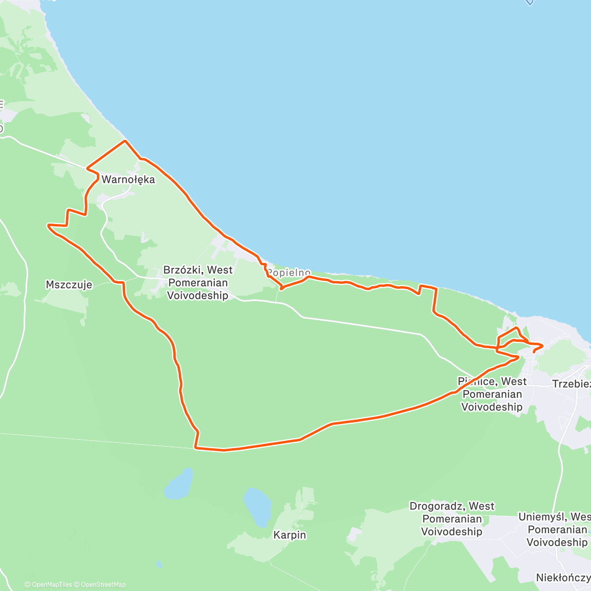 Map of the activity, Morning Mountain Bike Ride