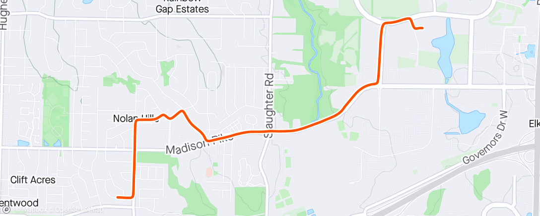 Map of the activity, Evening commute