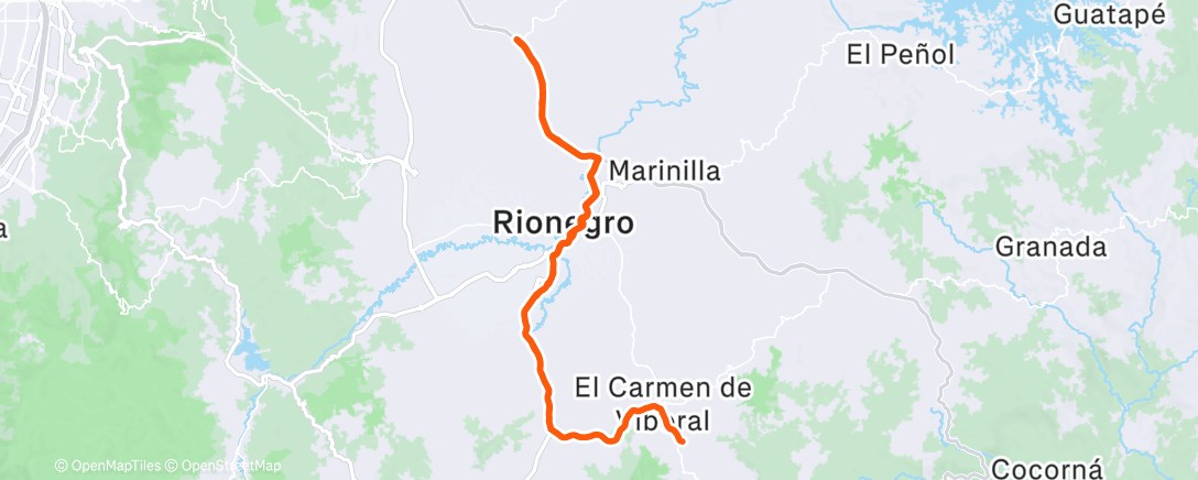 Mappa dell'attività Morning Ride