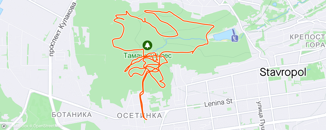 Map of the activity, МТБ заезд