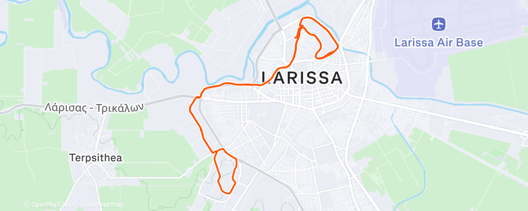 Map of the activity, Morning Run