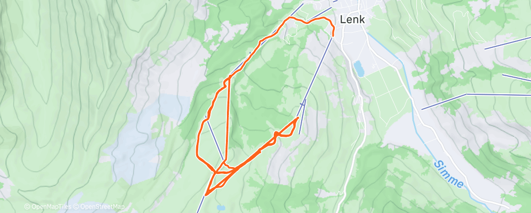 Map of the activity, Morning Snowboard