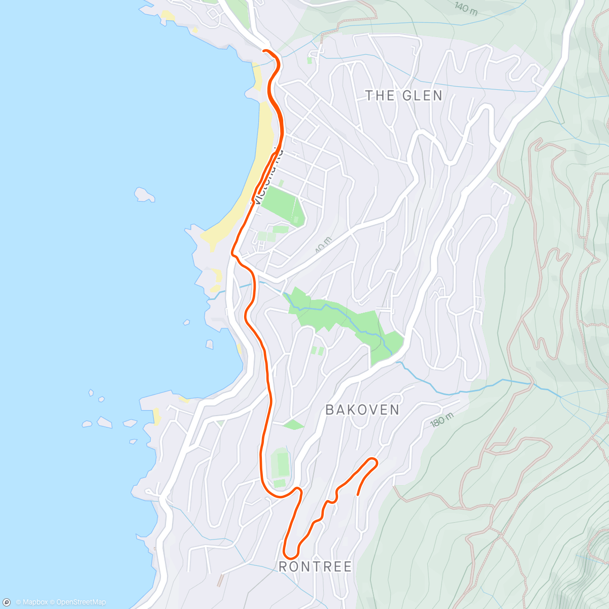 Map of the activity, Camps Bay Recovery Run ❤️🏃🏼‍♀️🙌