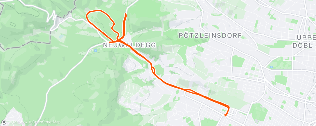 Map of the activity, Lauf am Nachmittag
