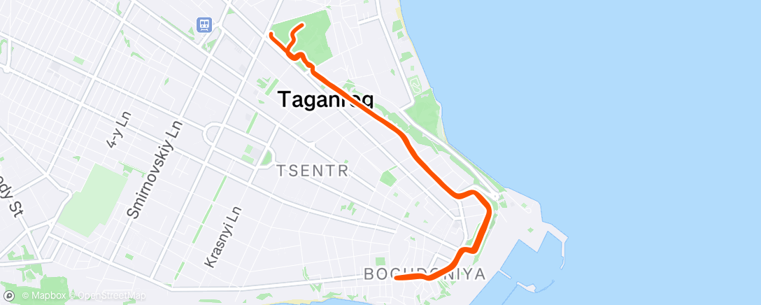 Map of the activity, Утренний забег