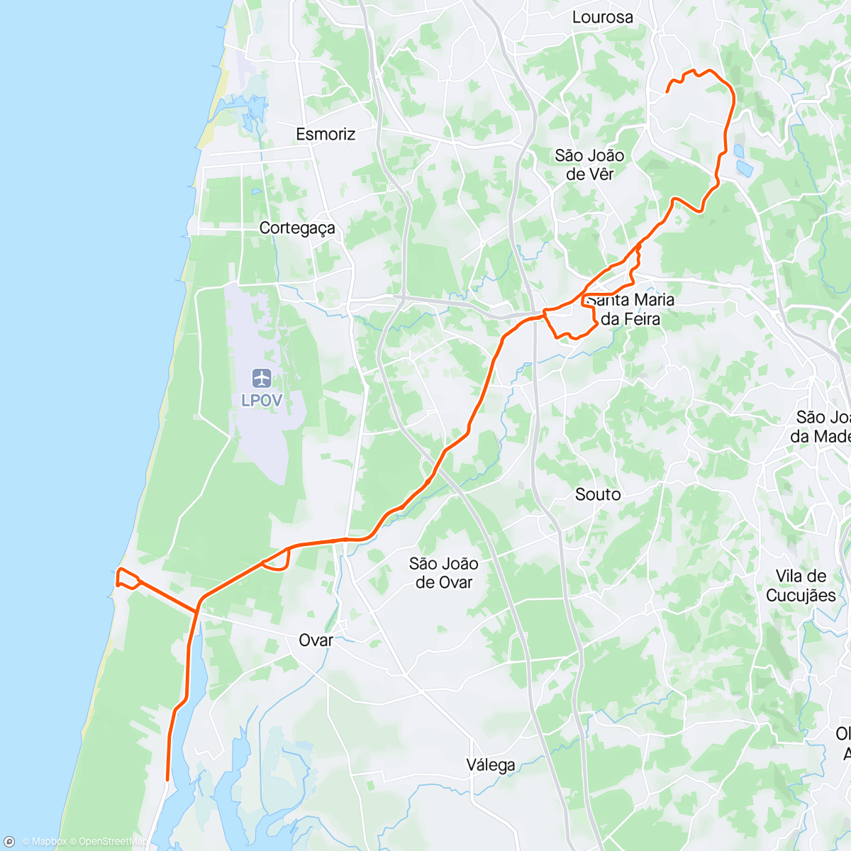 Mapa da atividade, Volta de bicicleta à hora do almoço