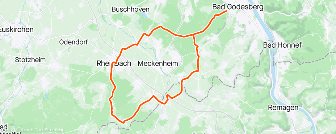 Carte de l'activité RR-Feiertagsrunde Rheinbach-Todenfeld (low)-Hilberath ☀️