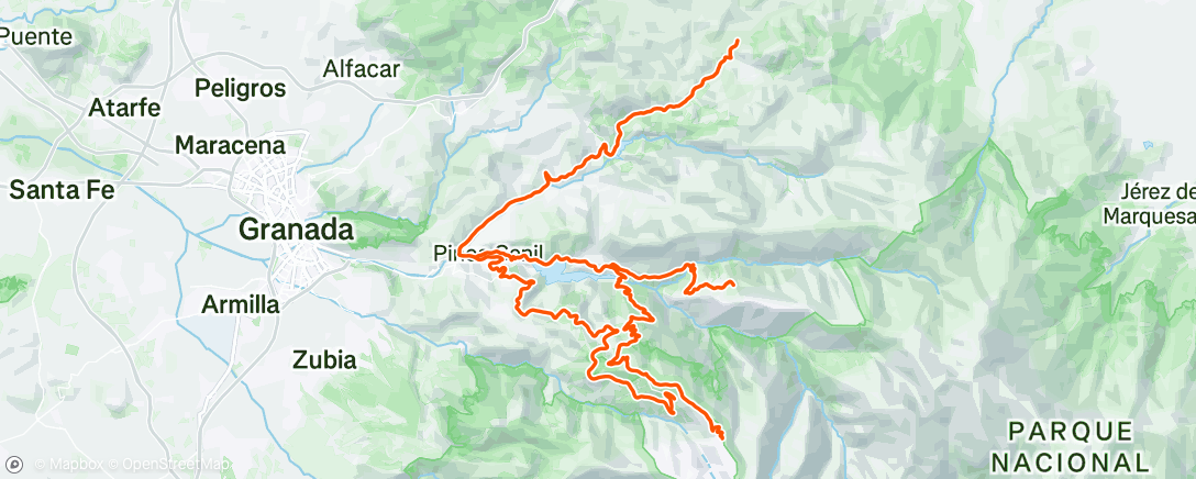 Map of the activity, TC sierra 8