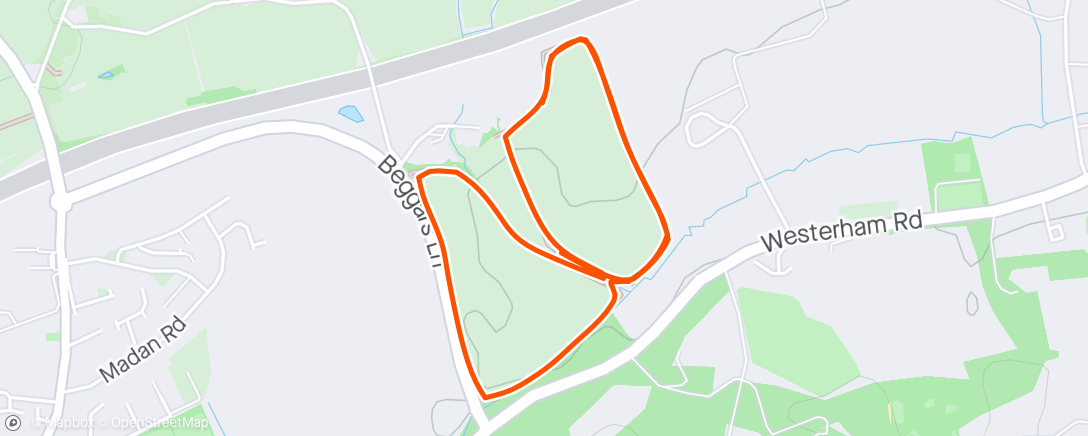 Map of the activity, Squirreys Parkrun