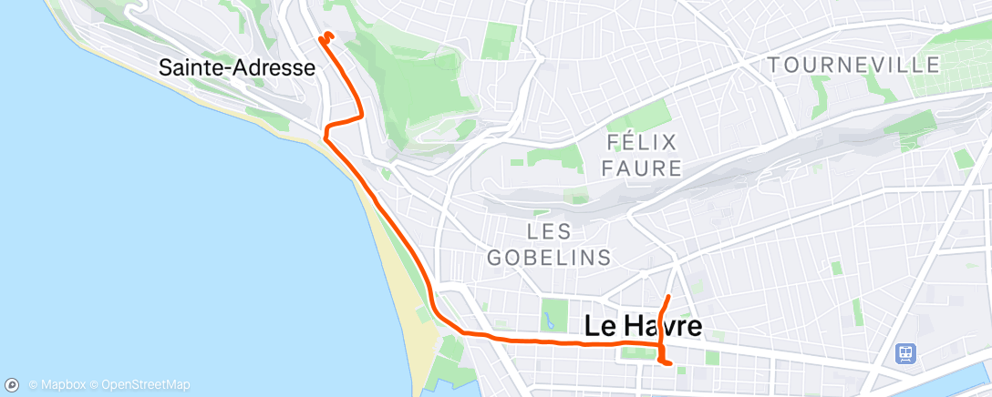 Map of the activity, Sortie en vélo électrique dans l'après-midi