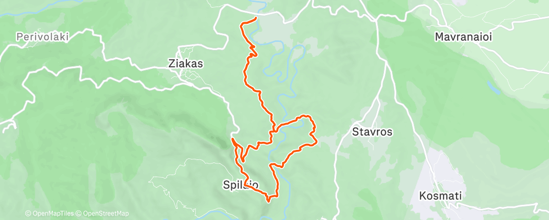 Map of the activity, Morning Trail Run