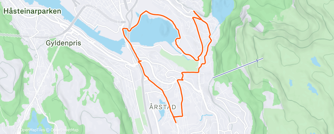 Map of the activity, Morning Run