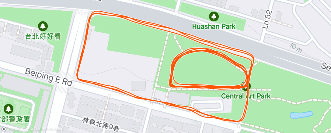 「晨間跑步」活動的地圖