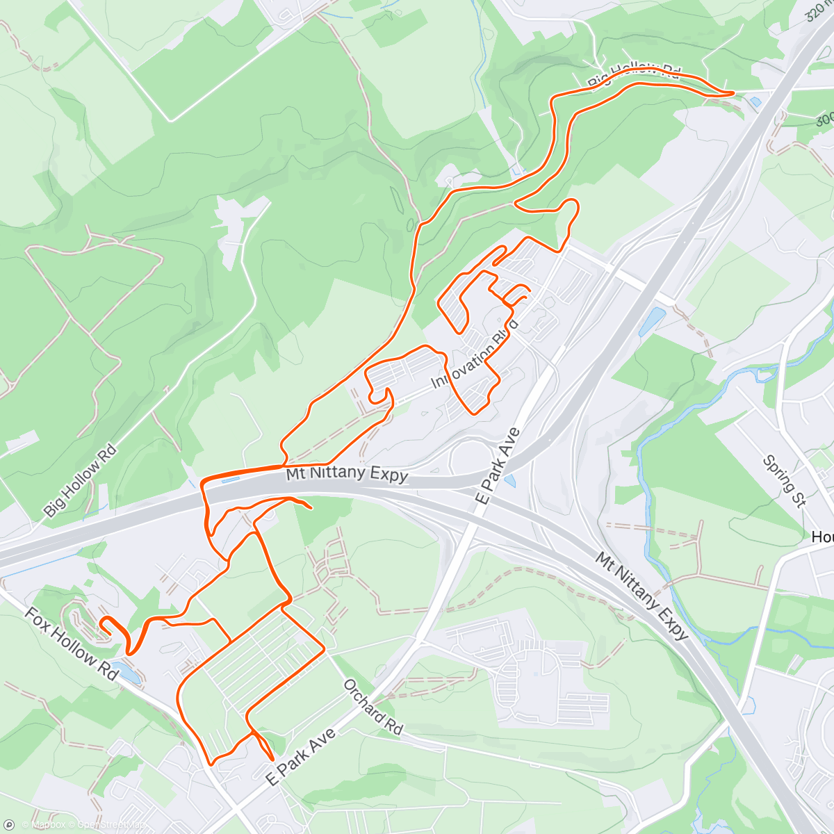 Map of the activity, IP/Big Hollow/Farm Ten