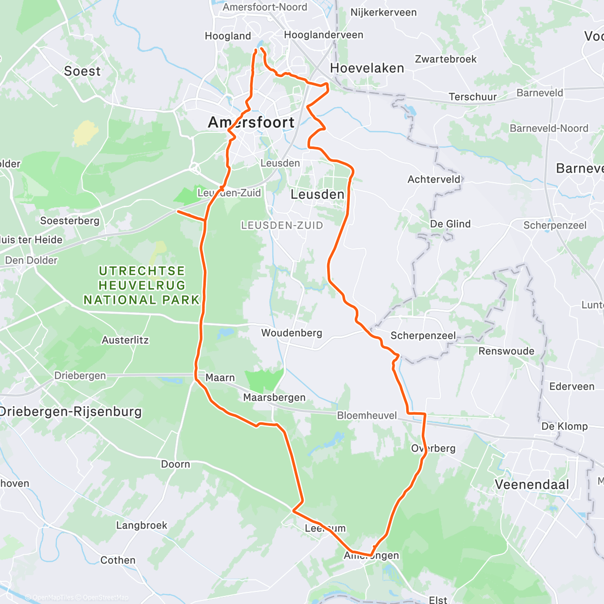 Map of the activity, Paardrijden 🏇