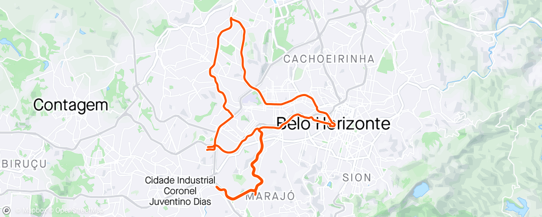 Map of the activity, Giro de terça